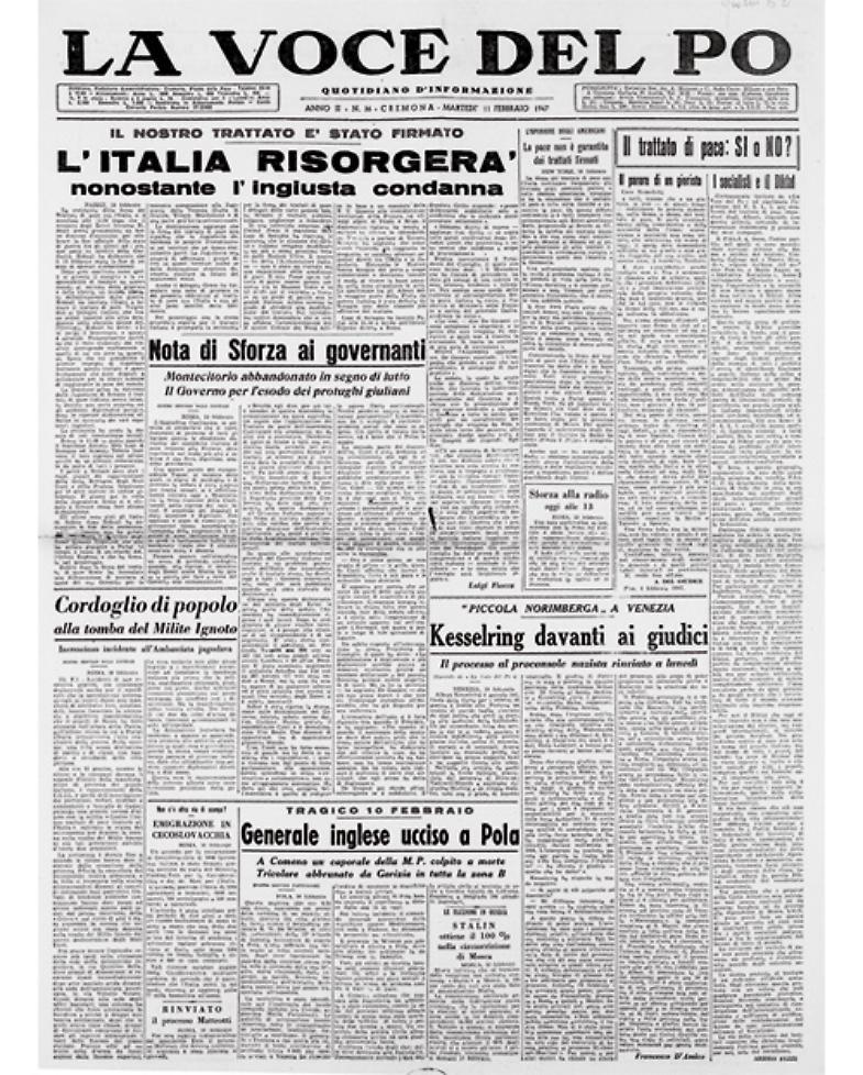 Firmato il trattato di Pace di Parigi La Provincia