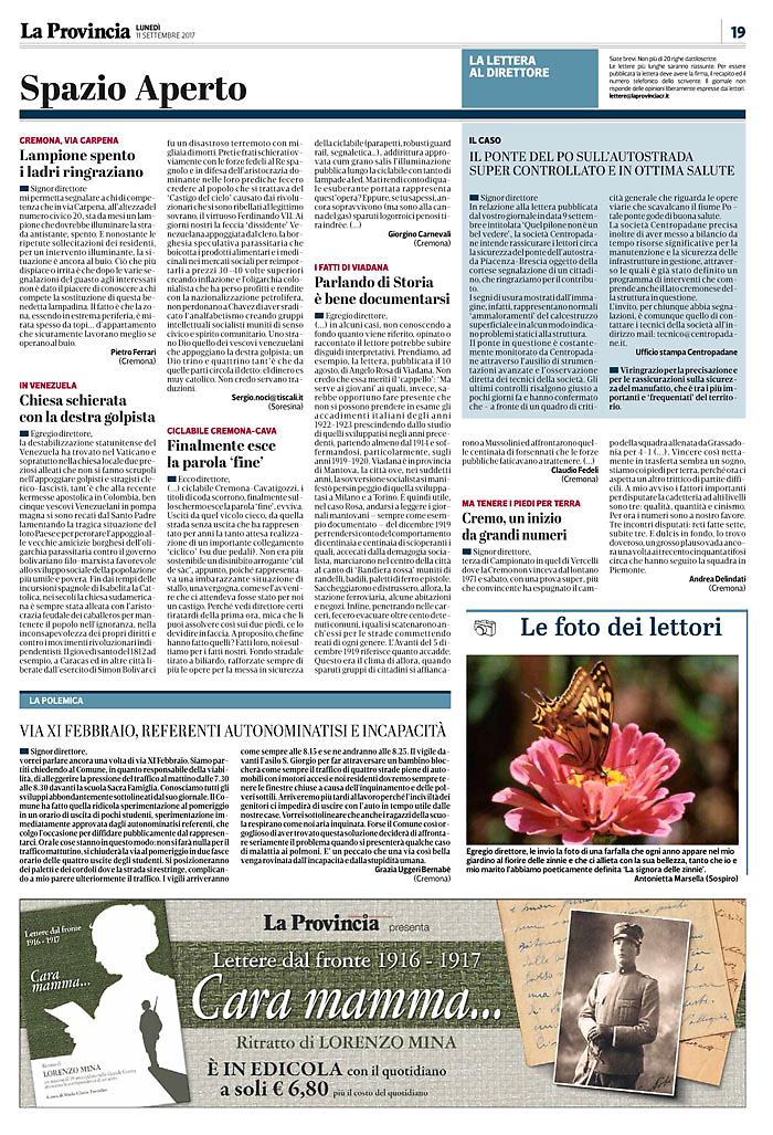 Lettere al Direttore - La Provincia