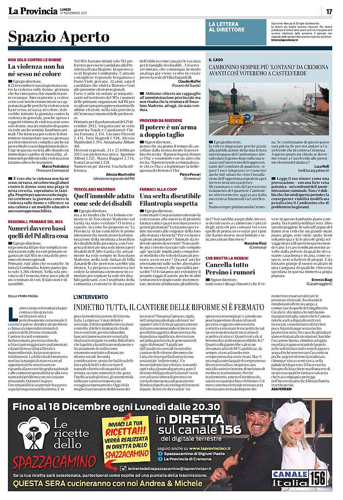 Lettere al Direttore - La Provincia