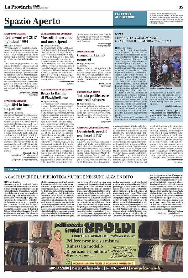 Lettere al Direttore - La Provincia