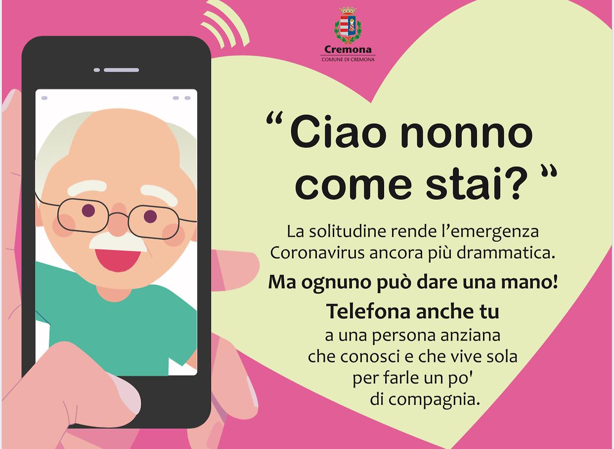 Il Comune Lancia La Campagna Ciao Nonno Come Stai La Provincia