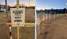 Come una 'Via Crucis': la Cgil protesta con 14 cartelli all'Oglio Po