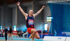 Dario Dester durante una prova dell'Eptathlon di Ancona (foto Grana/Fidal)
