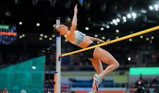 Sveva Gerevini durante il salto in alto (foto Grana/Fidal)