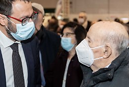Il fondatore al taglio del nastro: «Piero Mondini, pioniere e padre nobile»