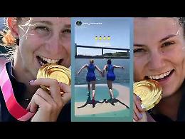 Campionesse olimpiche, la festa di Valentina e Federica dopo la conquista dell'oro