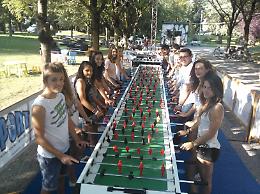 Un calcio balilla gigante
ai giardini di Porta Serio