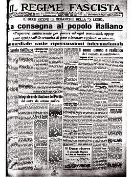 Il Duce riceve le gerarchie della "X Legio"