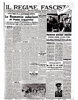 Dopo l'Ungheria, la Romania ufficialmente alleata di Germania, Giappone e Italia