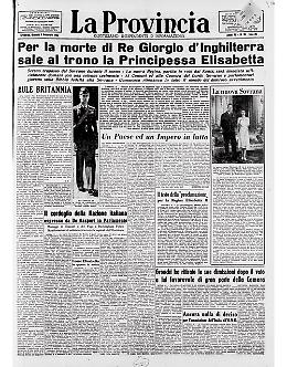 Muore Giorgio VI: Elisabetta II diventa regina d'Inghilterra 