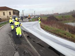 Crepa sull'argine, teli anti infiltrazioni