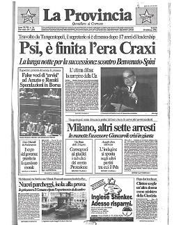 Esplode Tangentopoli. La fine di Craxi
