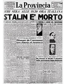 È morto Stalin, il leader del popolo sovietico