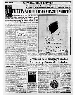 Una cremonese servì Gabriele D'Annunzio 