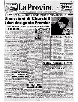 Winston Churchill si è dimesso. Robert Eden è il successore