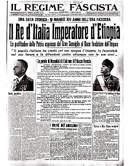 Il re d'Italia, Vittorio Emanuele III, è l'Imperatore d'Etiopia