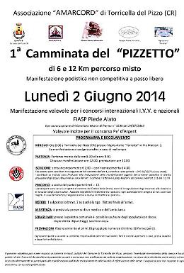 Camminata del 'Pizzetto', prima edizione il 2 giugno