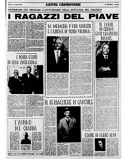 "I ragazzi del Piave" della prima guerra mondiale
