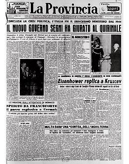  In Italia ha inizio il primo governo Segni