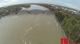 La piena del fiume Po a Cremona vista dal drone (Dal gruppo Facebook 'Pro Cremona')