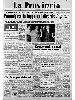  Approvata la legge sul divorzio