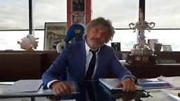 Massimo Ferrero e gli auguri (a modo suo) a Crozza