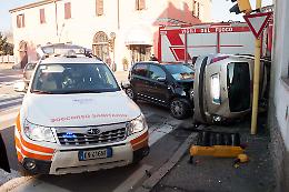 Pauroso schianto in via Castelleone