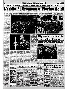 L'addio di Cremona a Fiorino Soldi. E' stato direttore del quotidiano 'La Provincia'