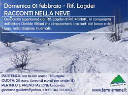 Ciaspolata nel bosco innevato ascoltando i racconti dell’inverno