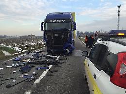 Le immagini dell'incidente a San Lorenzo de' Picenardi