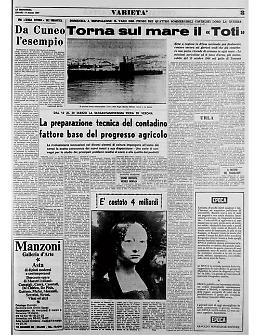 Torna sul mare il  «Toti» 
