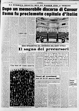 Il quotidiano ''La Provincia'' celebra il centenario dell'unità d'Italia