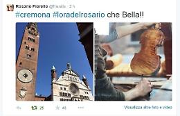 Fiorello è arrivato a Cremona e twitta foto della città