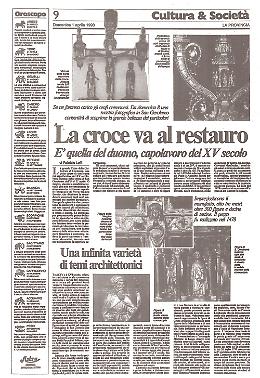 La magnifica croce della cattedrale di Cremona sarà restaurata ad opera degli orafi della città