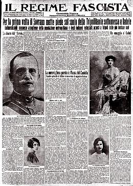 Re Vittorio Emanuele per prima volta mette piede in Tripolitania e viene accolto da una folla esultante