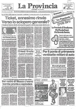 Storico numero del quotidiano 'La Provincia': è l'ultimo nel formato tradizionale. Dal 23 si modernizza e diventa tabloid
