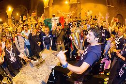 Le 'pantere' festeggiano lo scudetto