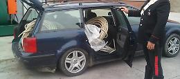 Sequestrata auto piena di rame