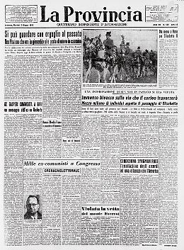 Il presidente Luigi Einaudi, celebra il settimo anniversario della Repubblica con un messaggio alle Forze armate