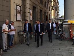 L'arrivo al teatro Ponchielli del ministro Graziano Delrio