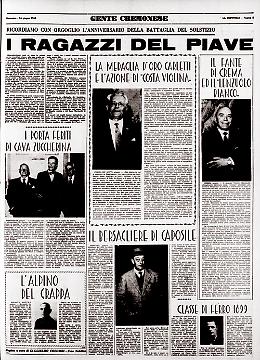 Ricordati i ragazzi del Piave cremonesi nell'anniversario della Battaglia del Solstizio