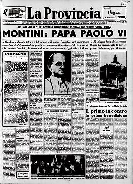 Giovanni Battista Montini diventa papa Paolo VI