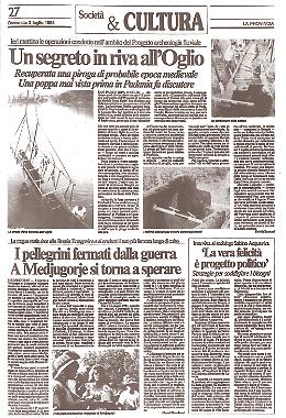 Recuperata nel fiume Oglio una preziosa piroga medievale