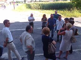 La visita nei locali bonificati di sindaco e giunta con il sottosegretario Luciano Pizzetti