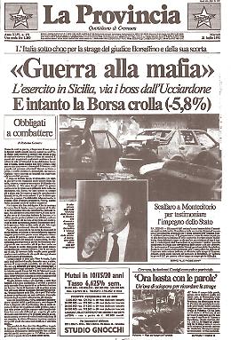 Ottanta chili di esplosivo hanno dilaniato il giudice Borsellino e i cinque agenti della scorta