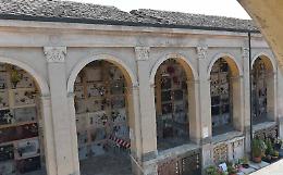 Crollo al cimitero, area transennata
