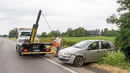 Le immagini del fuoristrada senza gravi conseguenze