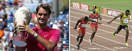 Bolt e Federer ancora vincenti ma già nella storia 