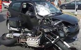 Incidente tra auto e moto a Madignano. Ferito il centauro
