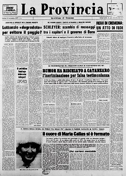 Si è spenta all'età di 53 Maria Callas, una delle più grandi cantanti liriche di tutti i tempi